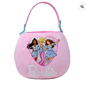 Barbie Medium Plush Basket Pink NWT